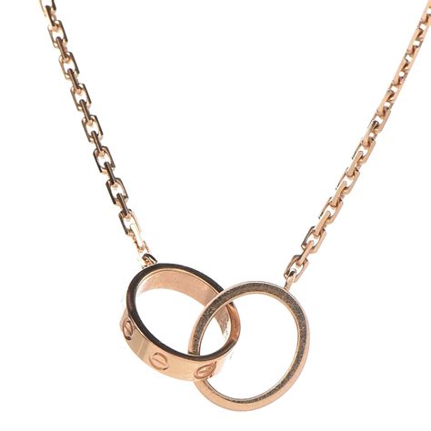 cartier love necklace pink gold